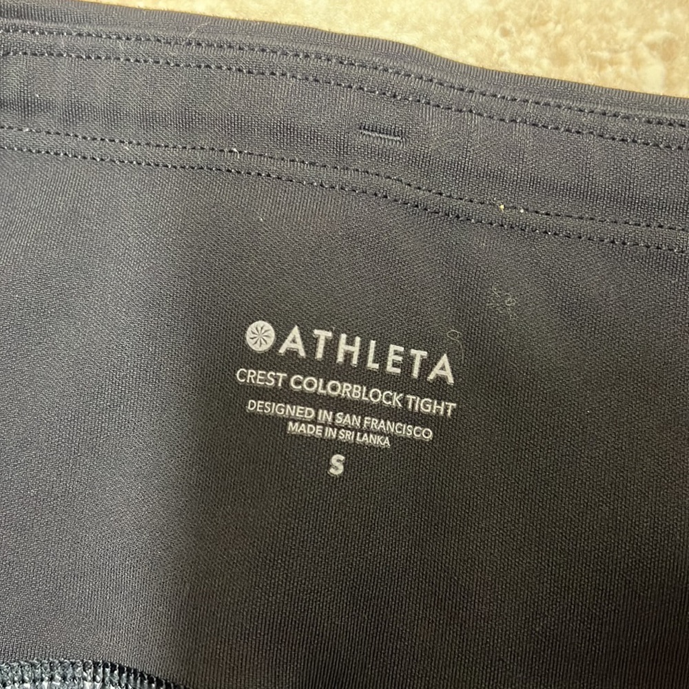 Athleta crest colorblock tight small black, gray white - Picture 8 of 11